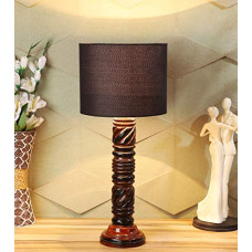 Deals, Discounts & Offers on  - tu casa Mango Wood Table Lamp, Black