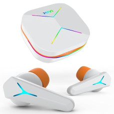 Deals, Discounts & Offers on Headphones - Mivi Commando Q9 [Just Launched] Gaming TWS with Aurora Light, Dual RGB,13mm Electro-Dynamic Drivers,72Hrs Playtime,35MS Low Latency,Type C Charging,Quad Mic ENC,Made in India Gaming Earbuds-White