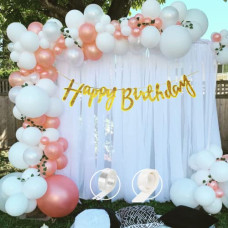 Deals, Discounts & Offers on  - Flyloons Rose Gold White Birthday Decoration