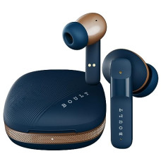 Deals, Discounts & Offers on Headphones - Boult Audio Newly Launched W50 Bluetooth Truly Wireless In Ear Earbuds with 50H Playtime, Quad Mic ENC, 45ms Low Latency Gaming, Dual Tone Fast Charging Case, 13mm Bass Drivers, IPX5 TWS (Blue Lustre)