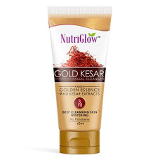 Deals, Discounts & Offers on Beauty Care - NutriGlow Gold kesar Face Wash For Deep Cleansing, Tan Removal, Skin Tightening Non Foaming Face Wash, All Skin Types, No Sulphate, 65 ml