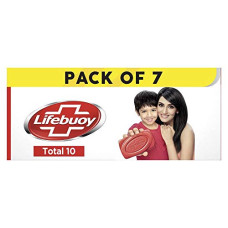 Deals, Discounts & Offers on  - Lifebuoy Total 10 Germ Protection Bathing Soap Bar 125 g (Combo Pack of 7)|| Protects Against Viruses and Germs - Combo Offer