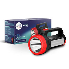 Deals, Discounts & Offers on  - Wipro Ariel Multi-Functional Rechargeable Emergency Light ,Black & Red | 3 Modes of Lighting |Torch Mode|Lantern Mode |Li-Ion Battery