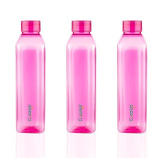 Deals and Offers on - Clazkit Venice Plastic Water Bottle Pack of 3, Cherry Red -1 Litre Deals, Discounts & Offers on - Clazkit Venice Plastic Water Bottle Pack of 3, Cherry Red -1 Litre