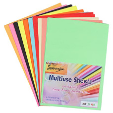 Deals, Discounts & Offers on  - SNOW CRAFTS A3 Size Premium Coloured Paper/Sheets For Art & Craft Projects School Colleges (A3-50 SHEETS)