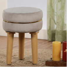 Deals, Discounts & Offers on Furniture - FRAGGY Solid Wood Pouf(Finish Color - Grey, DIY(Do-It-Yourself))