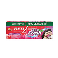 Deals, Discounts & Offers on  - Dabur Red Bae Fresh Gel - 300gm (150gm*2) | Fights Bad Breath, Cavity Germs and Plaque | 12hr Freshness | Activ Germ-Kill
