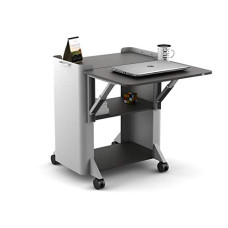 Deals, Discounts & Offers on Vegetables & Fruits - SOS Spacewood LiteOffice Bunny Portable/Foldable Multipurpose Utility Trolley Table (Silver & Grey), Standard (WFBUFS603575PGMG)