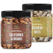 Deals, Discounts & Offers on  - Greenfinity Mixed Dry Fruit (Almond Cashew Nuts, 250 GM(Pack of 2))