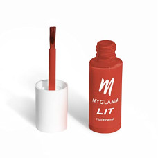 Deals, Discounts & Offers on Beauty Care - MyGlamm LIT Nail Enamel-Boi Bye (Red)-7ml | Nail Polish | Nail Paint | Long Lasting Nail Polish | Chip Resistant | Glossy Finish