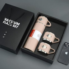 Deals, Discounts & Offers on  - Radiksa Double Wall Stainless Steel Thermo 500ml Vacuum Insulated Bottle Water Flask Gift Set with Two Cups Hot & Cold | Assorted Color | Diwali Gifts