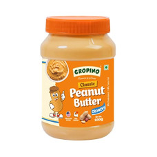 Deals, Discounts & Offers on  - CROPINO Classic Peanut Butter Crunchy | Made with Roasted Peanuts | Gluten Free | 26G Protein | Cholesterol Free | Non GMO | Ready to Eat | Vegan (930g)