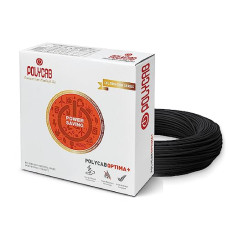 Deals, Discounts & Offers on Home Improvement - Polycab Optima Plus FR-LF 1 SQ-MM, 90 Meters PVC Insulated Copper Wire Single Core Flexible House Cable