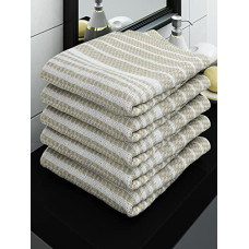 Deals and Offers on - Athom Trendz Living Ecosaviour Premium Cotton Bath Towel Amor Beige (Pack of 5) Deals, Discounts & Offers on - Athom Trendz Living Ecosaviour Premium Cotton Bath Towel Amor Beige (Pack of 5)