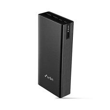 Deals, Discounts & Offers on Power Banks - URBN 20000 mAh 12W Fast Charging Metal Power Bank | Dual USB Output | Micro & Type C Input | Safe Charging | Type C Cable Included -Black