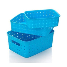 Deals, Discounts & Offers on  - Clazkit Multipurpose Smart Shelf Basket Set 3 Pc Storage Basket