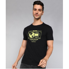 Deals, Discounts & Offers on  - [Size M] METRONAUT By FlipkartPrinted Men Crew Neck Cotton Blend Black T-Shirt