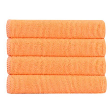 Deals, Discounts & Offers on Home Improvement - Bathla Spic & Span Multi Purpose Micro Fiber Cleaning Cloth - 300 GSM: 40cmx40cm (Pack of 4 - Fluorescent Orange)