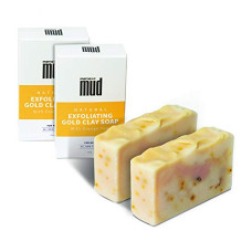 Deals and Offers on - MensXP Mud Natural Handmade Exfoliating Gold Clay Soap With Orange Peel, Shea Butter & Peppermint Oil, Cold Pressed - Set Of 2 Deals, Discounts & Offers on - MensXP Mud Natural Handmade Exfoliating Gold Clay Soap With Orange Peel, Shea Butter & Peppermint Oil, Cold Pressed - Set Of 2