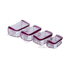 Deals, Discounts & Offers on  - Kuber Industries PVC 4 Pieces Multipurpose Travelling Kit Set (Blue) -CTKTC8725