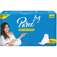 Deals, Discounts & Offers on  - Paree Dry Feel Regular Pads For Heavy Flow And 3 Seconds Absorption Sanitary Pad(Pack of 20)