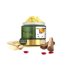 Deals, Discounts & Offers on Beauty Care - Lotus Botanicals Ubtan De-Tan Radiance Face And Body Mask | Infused with 24K Gold | For Boosting Skin Radiance, Reducing Skin Dullness & Anti-Tanning | No Silicon, No Sulphates, Non-Comedogenic, No Preservatives | 140g