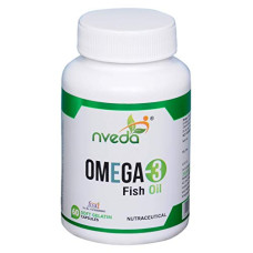 Deals, Discounts & Offers on  - Nveda Omega 3 Fish Oil ( 1000 mg Omega 3 , with 180 mg EPA & 120 mg DHA) (Pack of 60 Softgels)