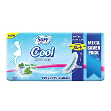 Deals, Discounts & Offers on Health & Personal Care - Sofy Cool Super Extra Long+ Sanitary Pads - 44 Pieces (Pack of 1)