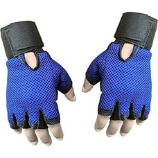Deals, Discounts & Offers on Accessories - ZaySoo Mesh Tactical Half Finger Leather Gym Gloves For Professional Weightlifting, Fitness Training and Workout | with Half-Finger Length, Wrist Wrap