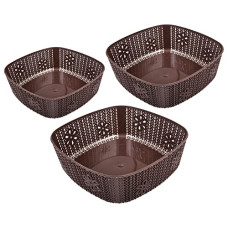 Deals, Discounts & Offers on  - Kuber Industries Woven Design Multipurpose Square Shape Basket Ideal