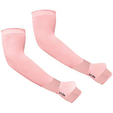 Deals, Discounts & Offers on  - Kandid Pink Uv Sunblock protection with thumb hole Arm sleeves Driving, Cycling, Tennis, Cricket, Football, Golf, Outdoor, Gym, Riding, Sun Protection Cooling Arm Sleeves