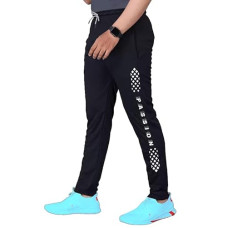 Deals, Discounts & Offers on Men - LookMark Men's Slim Fit Solid Lycra Blend Full Elastic Sport Wear Running Gym Stretchable Jogger Track Pant in Black Color