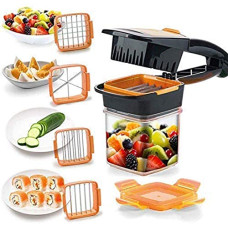 Deals and Offers on - Pradarshan Vegetable Dicer Chopper 5 in 1 Multi-Function Slicer Vegetable & Fruits Cutter, Dicer Grater & Chopper, Peeler with Container Onion Cutter Kitchen Accessories Deals, Discounts & Offers on - Pradarshan Vegetable Dicer Chopper 5 in 1 Multi-Function Slicer Vegetable & Fruits Cutter, Dicer Grater & Chopper, Peeler with Container Onion Cutter Kitchen Accessories