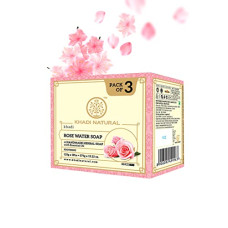 Deals, Discounts & Offers on  - Khadi Natural Herbal Rosewater Soap, 125g - Pack of 3