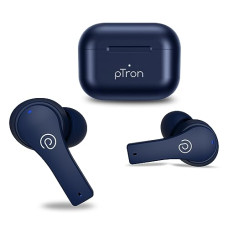 Deals, Discounts & Offers on Headphones - pTron Bassbuds Tango in-Ear TWS Earbuds, TruTalk AI-ENC Calls, Movie Mode, 40Hrs Playtime, Bluetooth5.1 Headphone with HD Mics, Touch Control, IPX4 Water-Resistant & Type-C Fast Charging (Royal Blue)