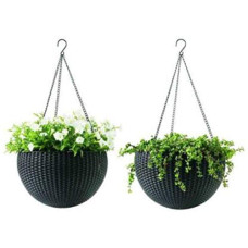 Deals, Discounts & Offers on Gardening Tools - GTB Hanging Planter Flower Pot Basket Big Size 8.5 Inches Plant Container Set fp-01-2. PC