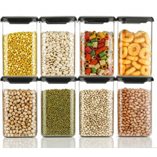 Deals and Offers on - JIALTO Airtight Plastic Unbreakable Square Containers, Kitchen Storage Container, Grocery Container & Container Set - 1100ML (PACK OF 8) Deals, Discounts & Offers on - JIALTO Airtight Plastic Unbreakable Square Containers, Kitchen Storage Container, Grocery Container & Container Set - 1100ML (PACK OF 8)