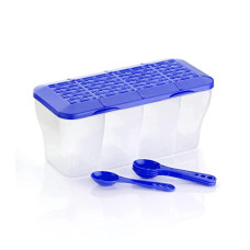 Deals and Offers on - Leawall Multipurpose Plastic 4 in 1 Masala Box for Kitchen, Spice Boxes Deals, Discounts & Offers on - Leawall Multipurpose Plastic 4 in 1 Masala Box for Kitchen, Spice Boxes