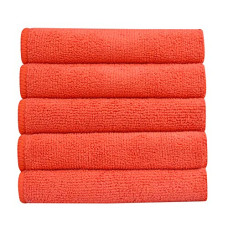 Deals, Discounts & Offers on Home Improvement - Bathla Spic & Span Multi Purpose Micro Fiber Cleaning Cloth - 340 GSM: 40cmx40cm (Pack of 5 - Red)