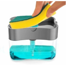 Deals and Offers on - ROTICE Bathroom Kitchen Soap Dispenser Soap Pump Sponge Holder 900 ml Liquid, Gel, Soap Dispenser(Grey) Deals, Discounts & Offers on - ROTICE Bathroom Kitchen Soap Dispenser Soap Pump Sponge Holder 900 ml Liquid, Gel, Soap Dispenser(Grey)