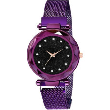 Deals, Discounts & Offers on Watches & Wallets - ZINXY ZXAnalog Watch - For Girls Mesh Magnet Purple Buckle Starry sky Quartz Watches For girls