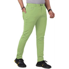 Deals and Offers on - FUBARMen Slim Fit Light Green Lycra Blend Trousers Deals, Discounts & Offers on - FUBARMen Slim Fit Light Green Lycra Blend Trousers