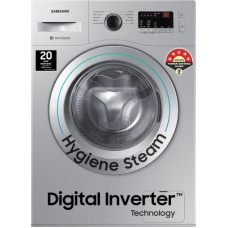 Deals, Discounts & Offers on Home Appliances - SAMSUNG 6 kg Inverter, 5 star, Hygiene Steam,Digital Inverter Fully Automatic Front Load Washing Machine with In-built Heater Silver(WW60R20GLSS/TL)