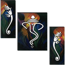 Deals and Offers on - Indianara Set of 3 Lord Ganesha MDF Art Painting (3708FL) without glass (4.5 X 12, 9 X 12, 4.5 X 12 INCH) Digital Reprint 12 inch x 18 inch Painting(With Frame, Pack of 3) Deals, Discounts & Offers on - Indianara Set of 3 Lord Ganesha MDF Art Painting (3708FL) without glass (4.5 X 12, 9 X 12, 4.5 X 12 INCH) Digital Reprint 12 inch x 18 inch Painting(With Frame, Pack of 3)