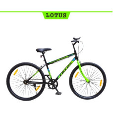 Deals, Discounts & Offers on Auto & Sports - LOTUS-S BERLIN 26T 85% Assembled Single Speed MTB Bike with Hartex Nylon Tyres 26 T Mountain Cycle(Single Speed, Black, Green)