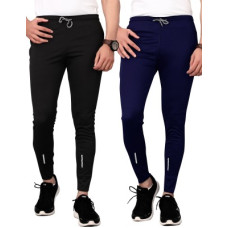 Deals and Offers on - DOLVIAPack of 2 Men Solid Black, Dark Blue Track Pants Deals, Discounts & Offers on - DOLVIAPack of 2 Men Solid Black, Dark Blue Track Pants