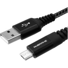 Deals, Discounts & Offers on Mobile Accessories - Ambrane Micro USB Cable 3 A 1 m RCM-10(Compatible with Mobile, Black, One Cable)