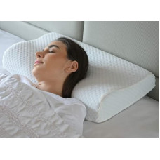 Deals, Discounts & Offers on  - MT-ZHJL Cervical Contour Memory Foam Pillow / Stomache / Side Sleepers / Anti-Snoring Memory Foam Solid Orthopaedic Pillow Pack of 1(White)