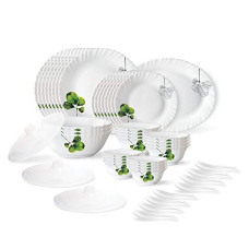 Deals and Offers on - Larah By Borosil Oval Opalware Dinner Set, 44 Pcs, White Deals, Discounts & Offers on - Larah By Borosil Oval Opalware Dinner Set, 44 Pcs, White