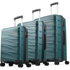 Deals, Discounts & Offers on  - ARISTOCRATHard Body Set of 3 Luggage - OLYMPUS 8-W STROLLY CB+MD+LG360POSEIDON - Blue